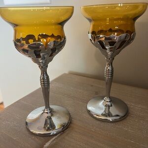 Art Deco wine goblets
